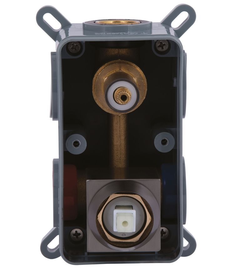 Душевая система Qtap Gemini скрытого монтажа на два потребителя Gunmetal Black PVD QTGEM113GMB45698 - QTGEM113GMB45698