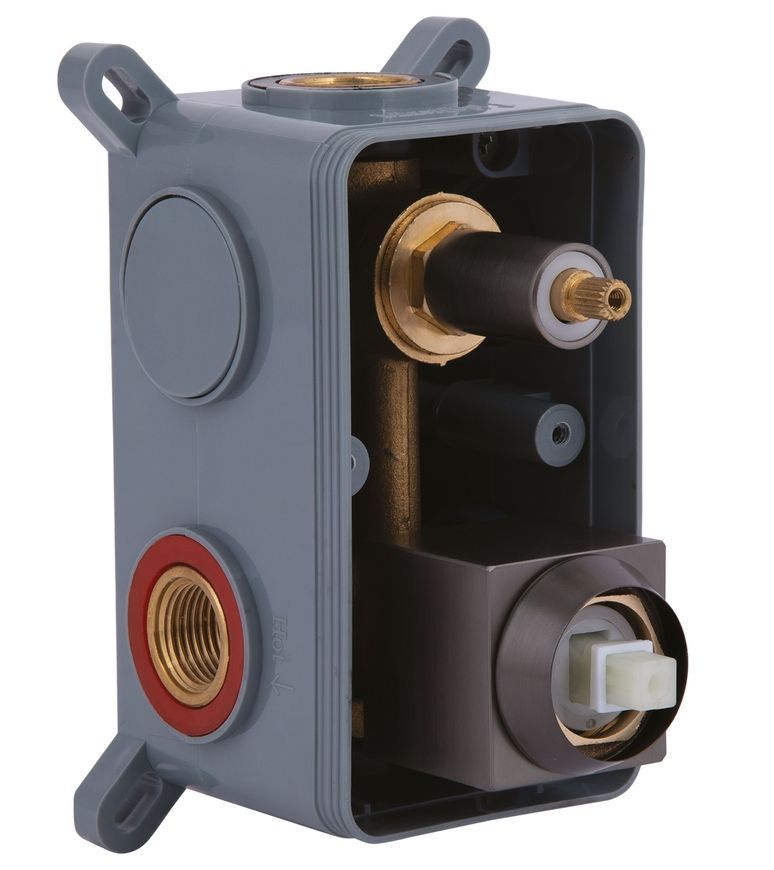 Душевая система Qtap Gemini скрытого монтажа на два потребителя Gunmetal Black PVD QTGEM113GMB45698 - QTGEM113GMB45698