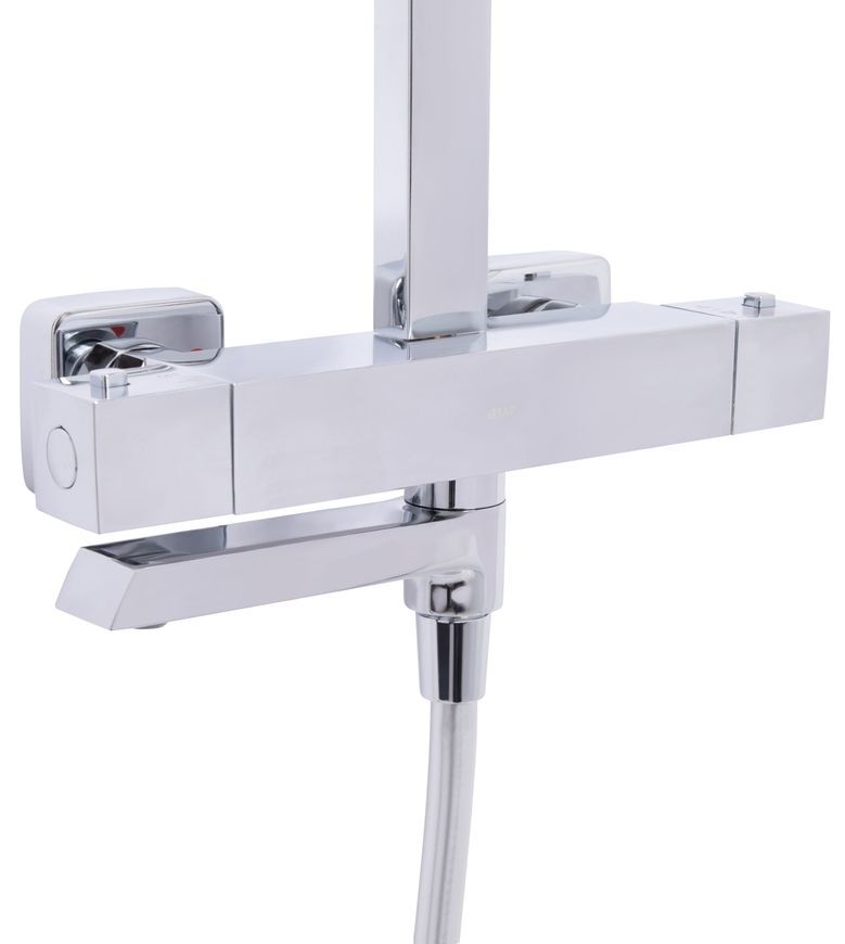 Душова система термостатична Qtap Swan Cascada з поворотним виливом Chrome QTSWA112CRM45902 - QTSWA112CRM45902