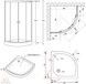 Душевая кабина LIDZ WIEŻA 80x80, низкий, стекло Linie 4 мм - LWISC8080SATLOWL - 14