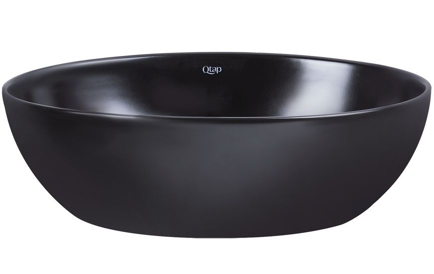 Раковина-чаша QTAP Leo 450х305х160 Matt black з донним клапаном QT1111A052MB - QT1111A052MB
