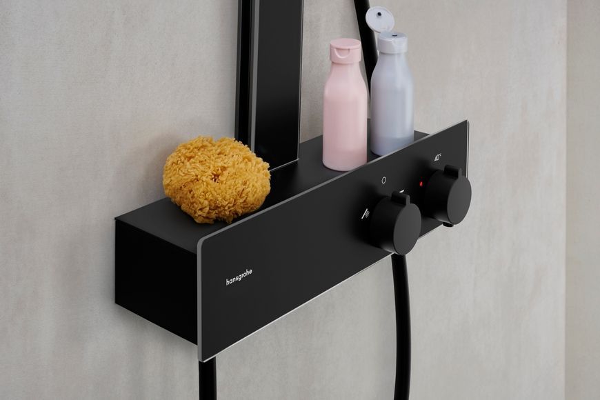 Душова система HANSGROHE Rainfinity Showerpipe 360 1jet з термостатом ShowerTablet 350 Matt Black 26853670 чорна матова - 26853670
