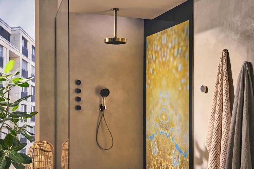 Шлангове підключення з тримачем HANSGROHE FixFit S Brushed Bronze 26888140 бронза - 26888140