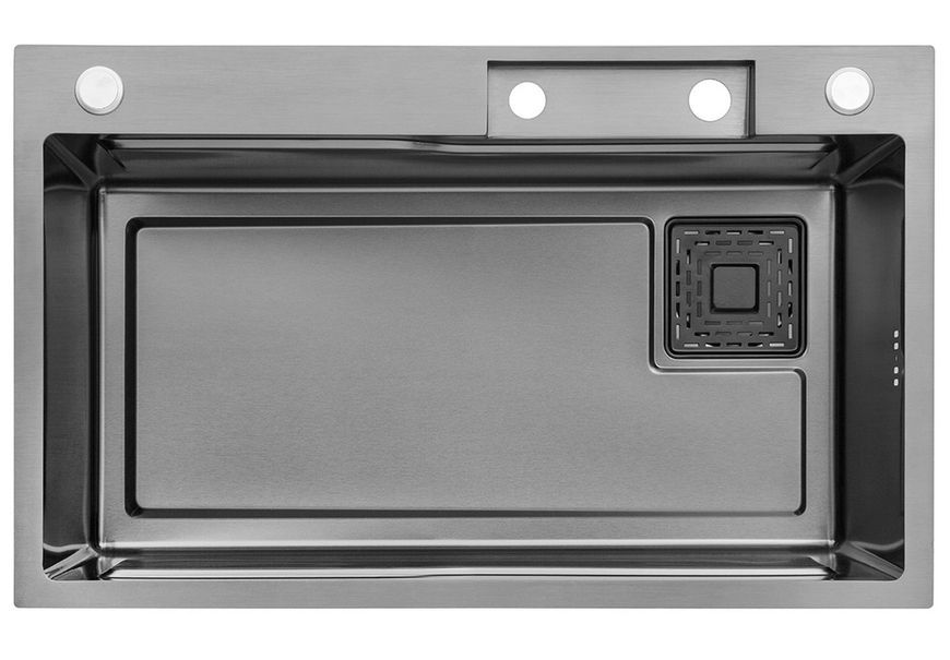 Кухонна мийка Kroner KRP Schwarze SET7546HM PVD 3.0/0.7 мм чорна CV032277 Schwarze-SET7546HMPVD - Schwarze-SET7546HMPVD