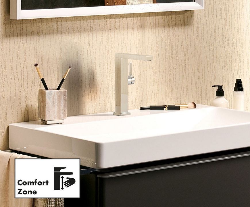 Смеситель для раковины HANSGROHE Tecturis E 210 Fine поворотный излив CoolStart EcoSmart+ Chrom 73060000 хром с д/к - 73060000
