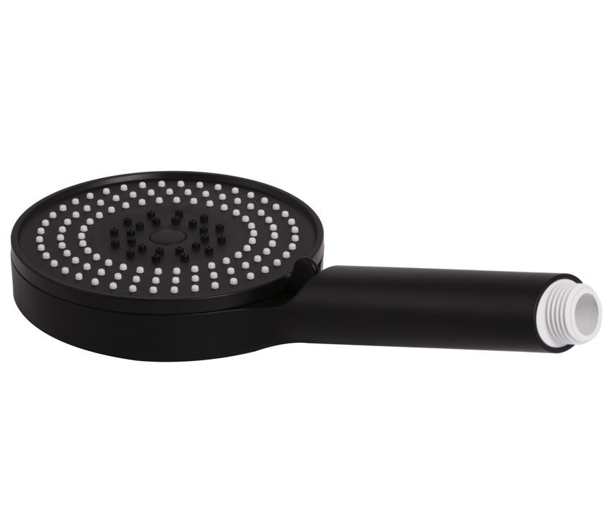 Лійка для ручного душу Qtap Rucni кругла 120 мм Black Matt QTRUC125BLM45951 - QTRUC125BLM45951