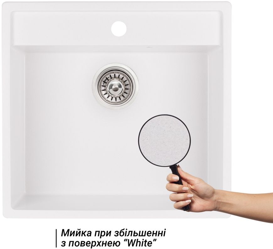 Кухонна мийка QTAP CS 5250 White (QT5250WHI650) - QT5250WHI650