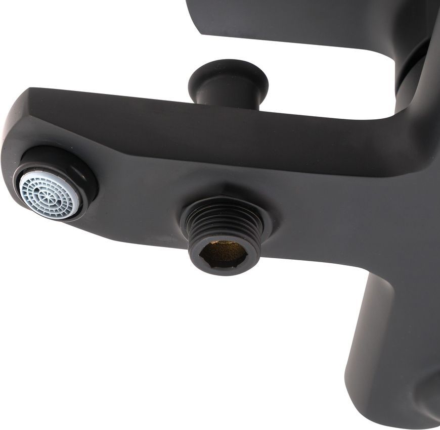 Смеситель для ванны QTAP Lipno QTNH3023101DCB черный с коротким изливом - QTNH3023101DCB