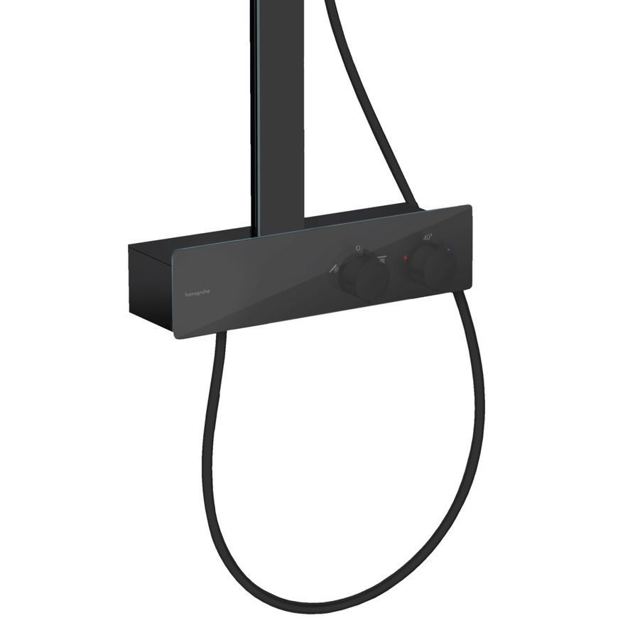Душова система HANSGROHE Rainfinity Showerpipe 360 1jet з термостатом ShowerTablet 350 Matt Black 26853670 чорна матова - 26853670