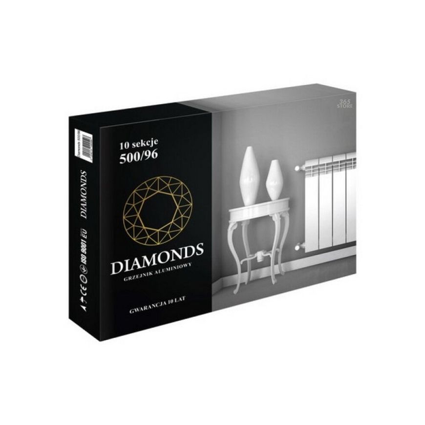 Радіатор алюмінієвий DIAMONDS 500/96 - D50096A-