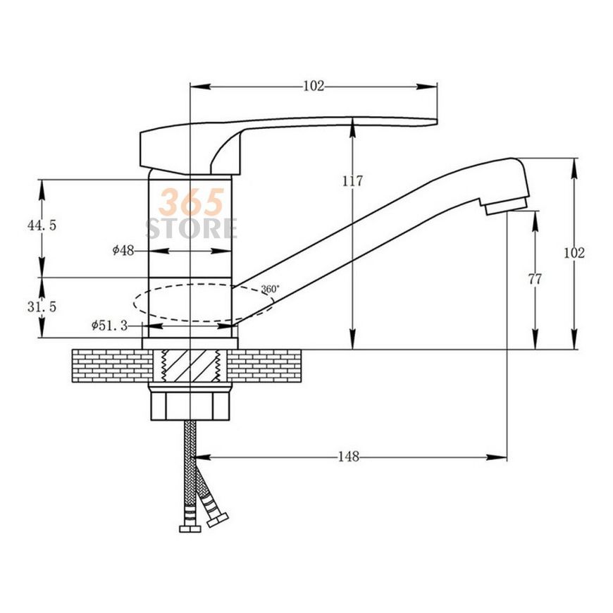 Смеситель для мойки POTATO P4533-2 - POTP45332