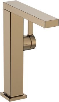 Змішувач для раковини HANSGROHE Tecturis E 210 Fine поворотний вилив CoolStart EcoSmart+ Brushed Bronze 73060140 бронза з д/к - 73060140