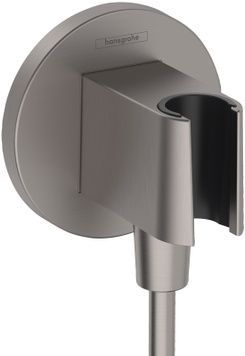 Шланговое подключение с держателем HANSGROHE FixFit S Brushed Black Chrome 26888340 черный хром - 26888340