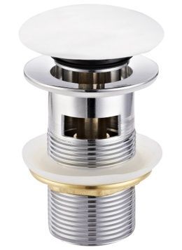 Донный клапан click-clack Volle de la blanco с переливом, латунь 1 1/4" белый 9000.104407 - 9000.104407