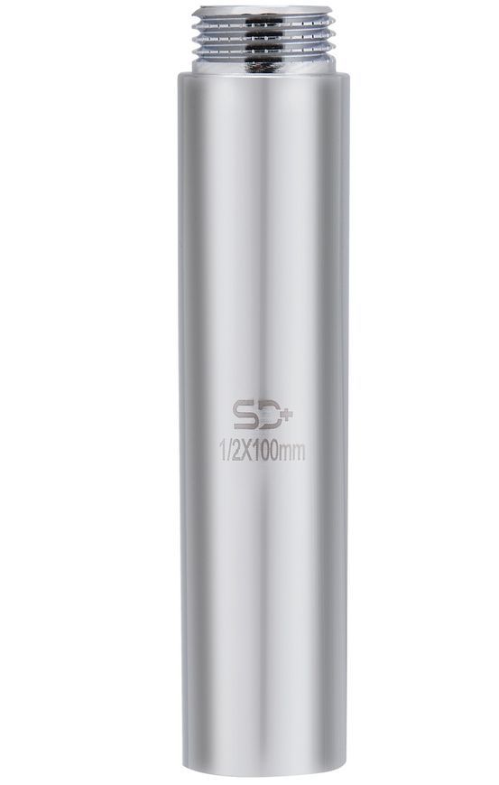 Удлинитель латунный хромированный SD Plus 1/2"НРх1/2"ВР длина 100 мм SD13015100