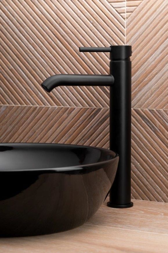 Смеситель для умывальника KFA ARMATURA MOZA BLACK 5032-612-81 с донным клапаном - 5032-612-81