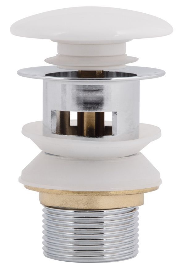 Донный клапан для раковины/биде Qtap Pop-up 70х70х110 White с переливом QT052PU43055 - QT052PU43055