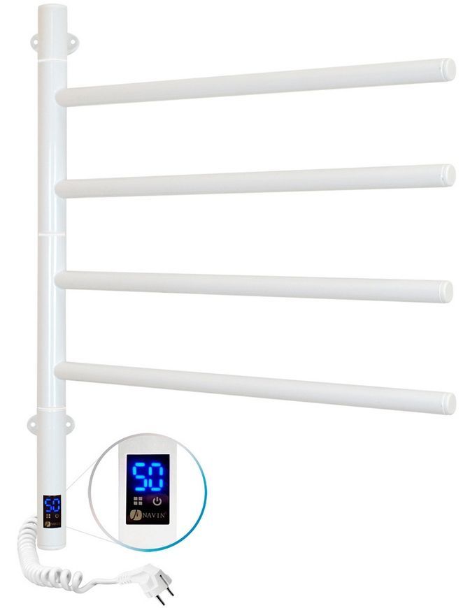 Рушникосушарка електрична NAVIN Arabesque Sensor 480х600 поворотна 12-123033-4860 біла - 12-123033-4860