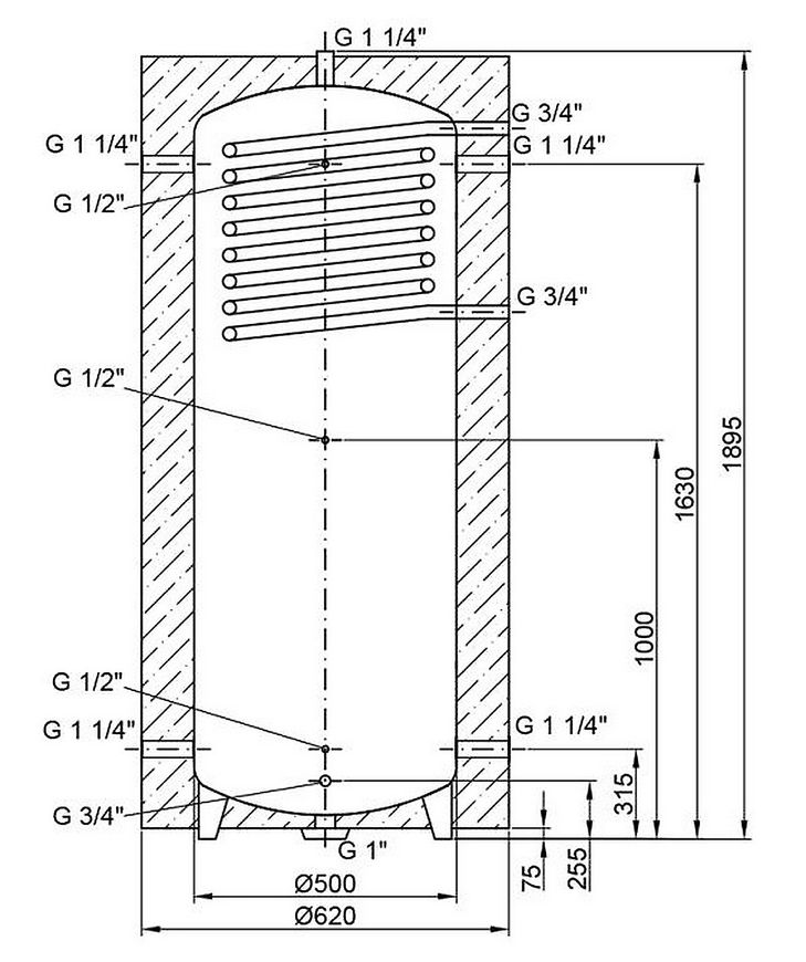 Теплоакумулятор THERMO ALLIANCE TAI-10 350 1,4м2 60мм (326л.) - SD00044719