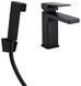 Смеситель для раковины Qtap Gemini с гигиеническим душем Black Matt QTGEM272BLM45690 - QTGEM272BLM45690 - 1