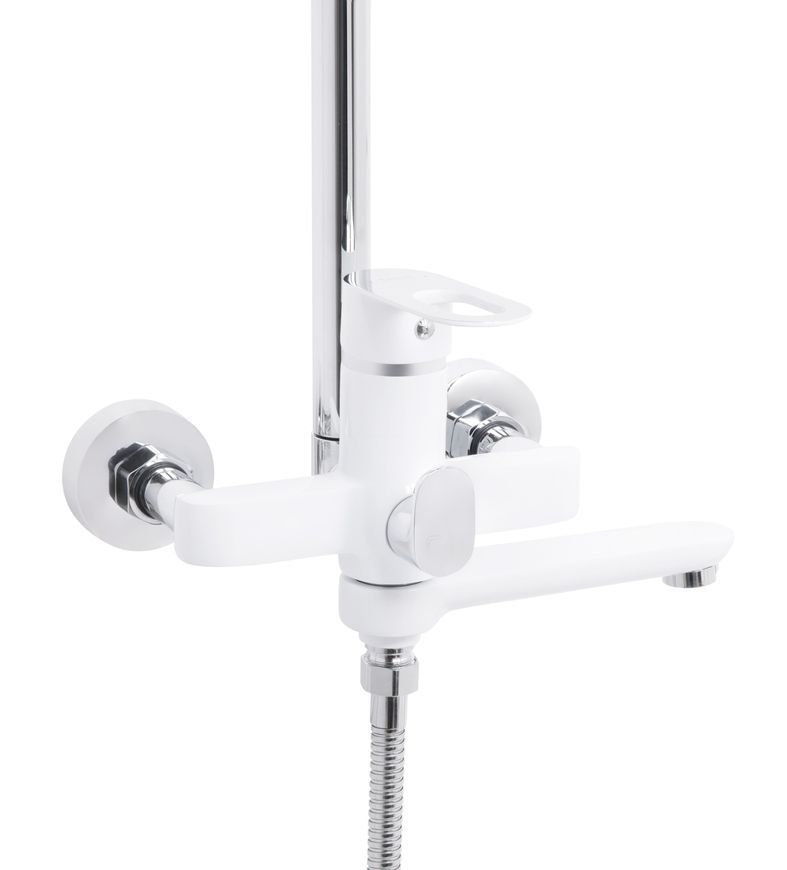 Душова система Lidz Latwa 1031 на три споживача (з виливом) White/Chrome LDLAT1031WHI48994 - LDLAT1031WHI48994