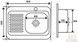 Кухонная мойка IMPERIAL 6080-R Decor 0,6 мм (IMP6080R06DEC) - IMP6080R06DEC - 4