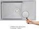 Кухонная мойка интегрированная QTAP D7844 3,0/1,2 мм Satin - QTD784412 - 2