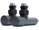 Кран для полотенцесушителя угловой NAVIN 1/2"х1/2" удлиненный, 2 шт. 21-630430-5101 черный матовый - 21-630430-5101 - 1