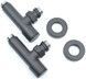 Кран для полотенцесушителя угловой NAVIN 1/2"х1/2" удлиненный, 2 шт. 21-630430-5101 черный матовый - 21-630430-5101 - 2