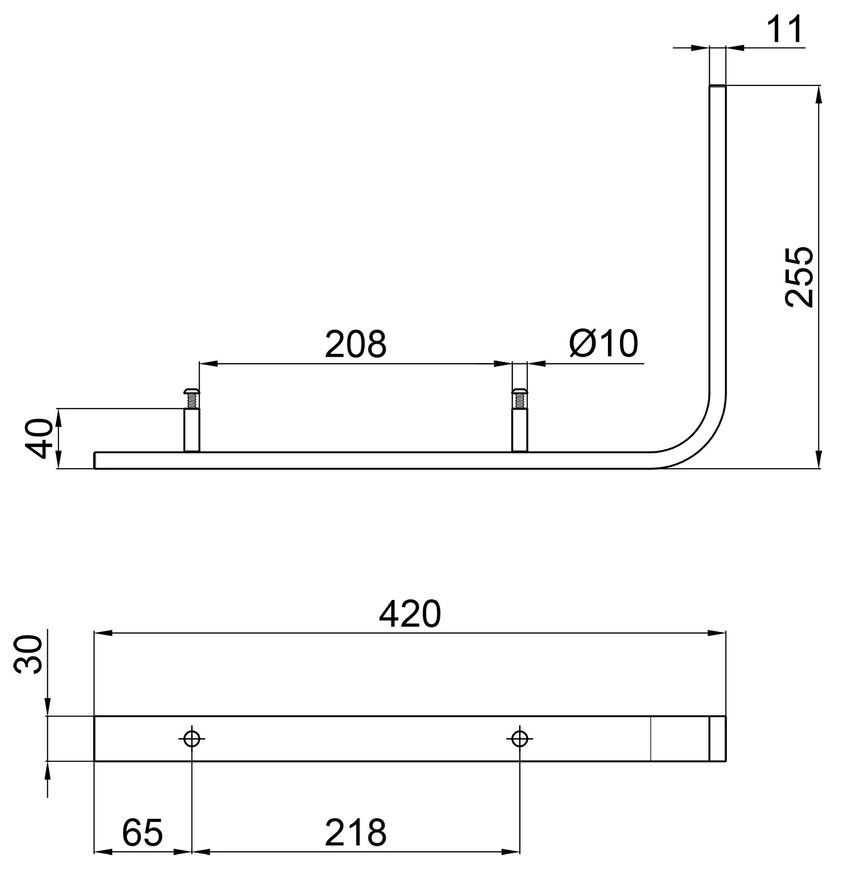 Полотенцедержатель для мебельной тумбы QTAP QT66FL8130ACHR хром