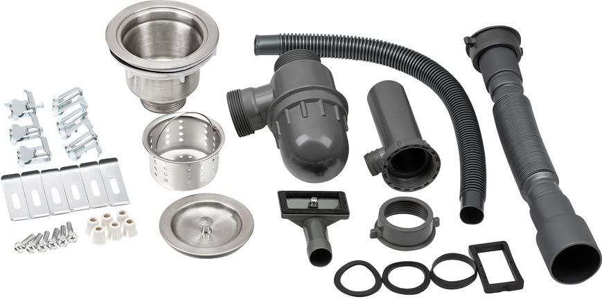 Кухонна мийка інтегрована QTAP D5843 Satin 2,7/1,0 мм - QTD584310