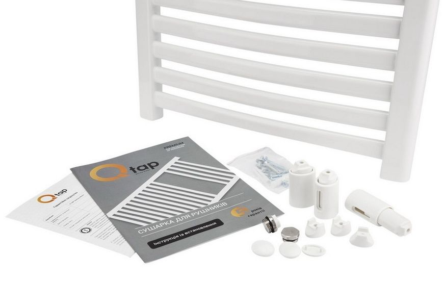 Рушникосушарка водяна QTAP Dias (WHI) P10 600x500 HY біла - QTDIASWHIP12600500HY