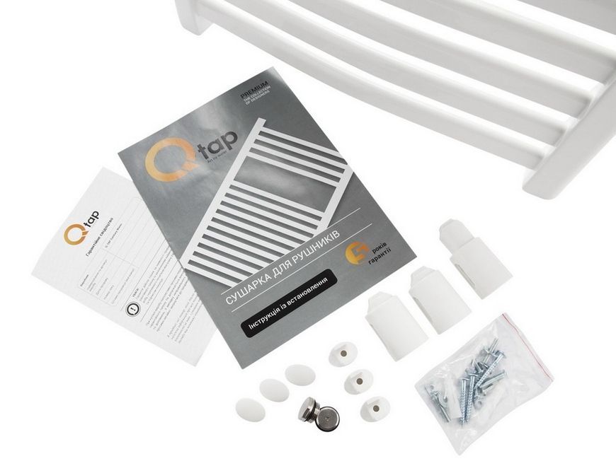 Рушникосушарка водяна QTAP Dias (WHI) P10 600x500 HY біла - QTDIASWHIP12600500HY
