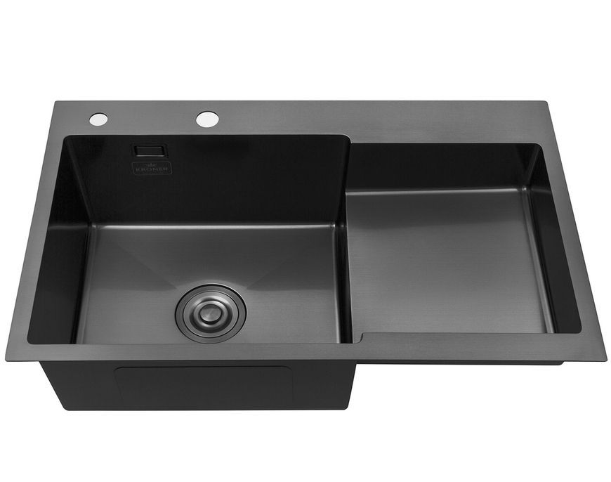 Кухонная мойка Kroner KRP Schwarze 7848LHM PVD с смесителем и дозатором CVS30121 KRS7848LHMPVDSCH035PVDSPSCH049 - KRS7848LHMPVDSCH035PVDSPSCH049