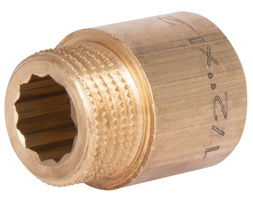 Удлинитель латунный Thermo Alliance Standart 1/2" ВРх1/2" НР, 20 мм SD4221520