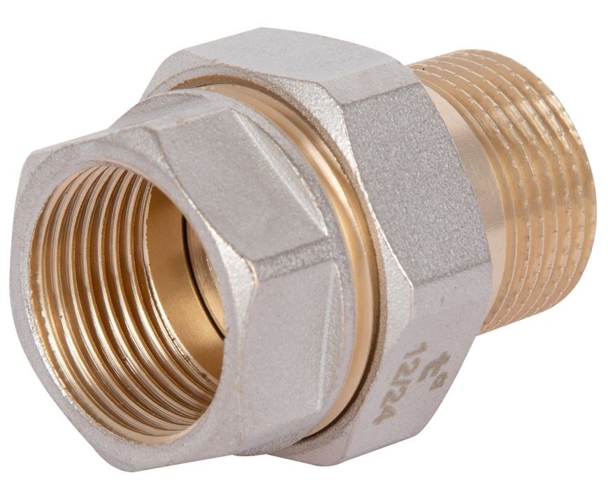 Згін латунний "Американка" Thermo Alliance Base прямий 3/4"ЗРх3/4"ВР нікельований SD190W20