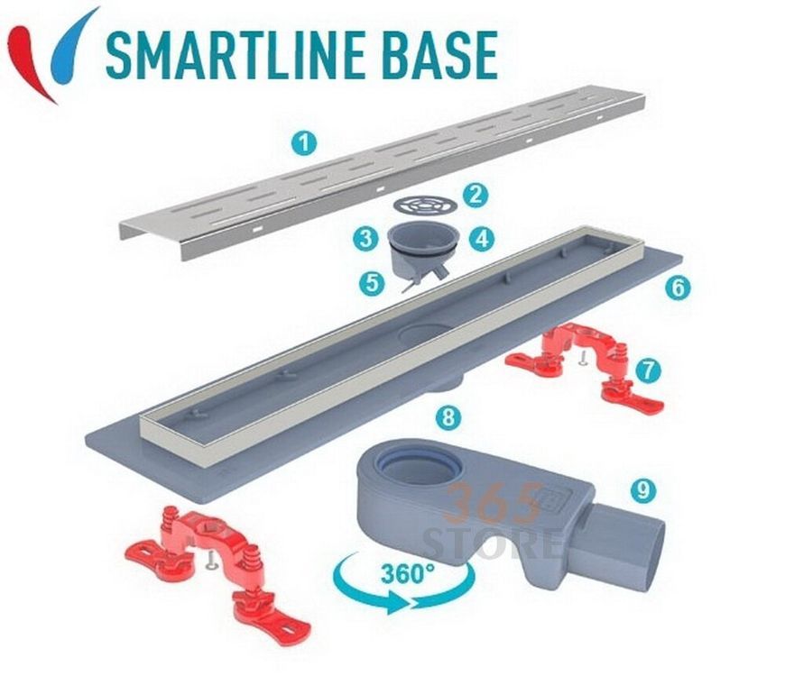 Трап VALTEMO Smartline Base с комбинированным затвором 800 мм - VLD-565330