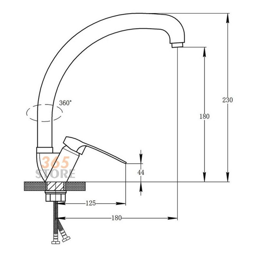 Змішувач для мийки POTATO P5922-9 - POTP59229