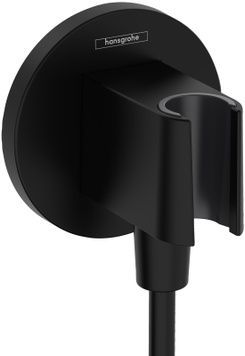 Шланговое подключение с держателем HANSGROHE FixFit S Matt Black 26888670 черный матовый - 26888670