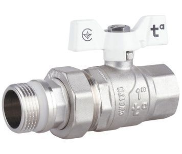 Кран шаровой американка Thermo Alliance Forte 1" ВН с антипротечкой, прямой, латунь SF222W25 - SF222W25