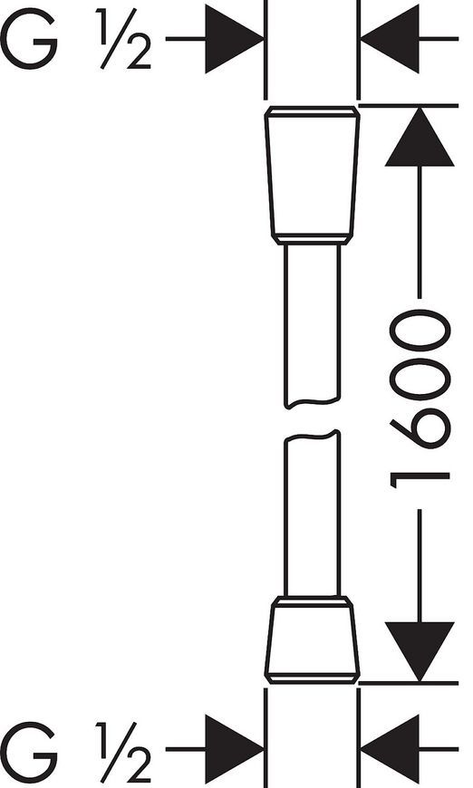 Душевой набор HANSGROHE Croma Select E 110 1jet шланг 160 см Chrome/White 26412400 хром/белый - 26412400