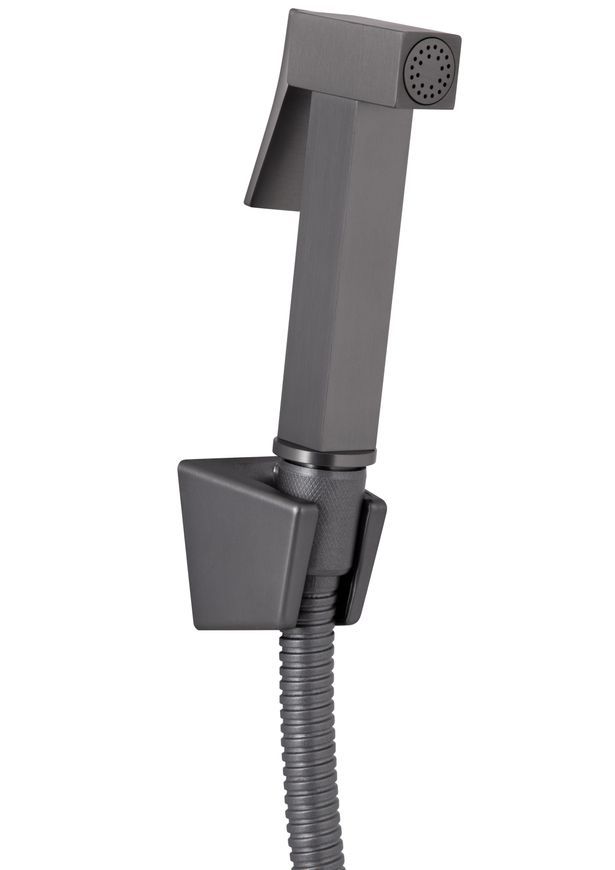 Змішувач для раковини Qtap Gemini з гігієнічним душем Gunmetal Black PVD QTGEM272GMB45692 - QTGEM272GMB45692