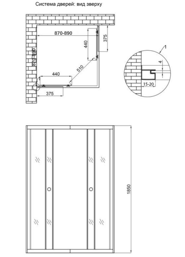 Душова кабіна Lidz Wawel SC90x90.SAT.LOW.DGR скло темне тоноване 4 мм, без піддону LWASC9090SATLOWDGR2 - LWASC9090SATLOWDGR2