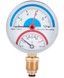 Термоманометр Thermo Alliance Standart 80 мм латунне нижнє підключення 1/2"ЗР 10 бар 120&ordm;С SD17210B