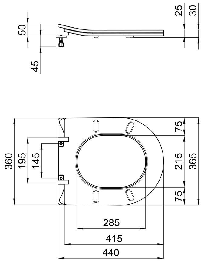 Сидіння для унітаза QTAP (Robin, Scorpio) з мікроліфтом Slim QT99U184UF450MB - QT99U184UF450MB