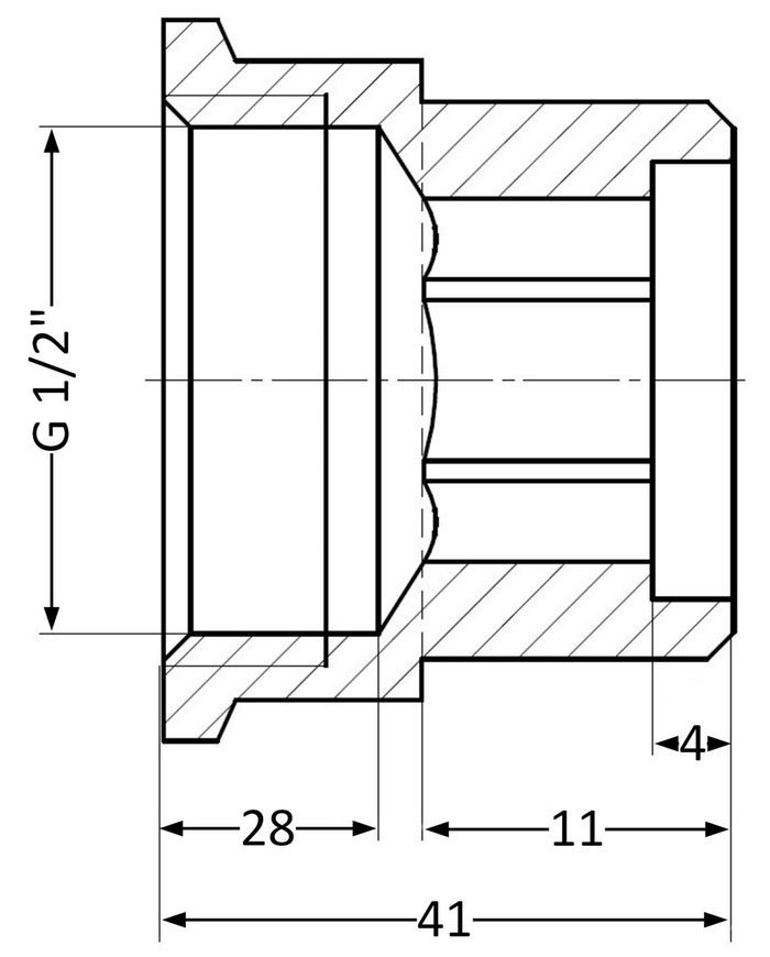 Подовжувач латунний Thermo Alliance Standart 1/2" ВРх1/2" ЗР, 30 мм SD4221530
