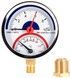 Термоманометр Thermo Alliance Standart 80 мм латунне нижнє підключення 1/2"ЗР 10 бар 120&ordm;С SD17210B