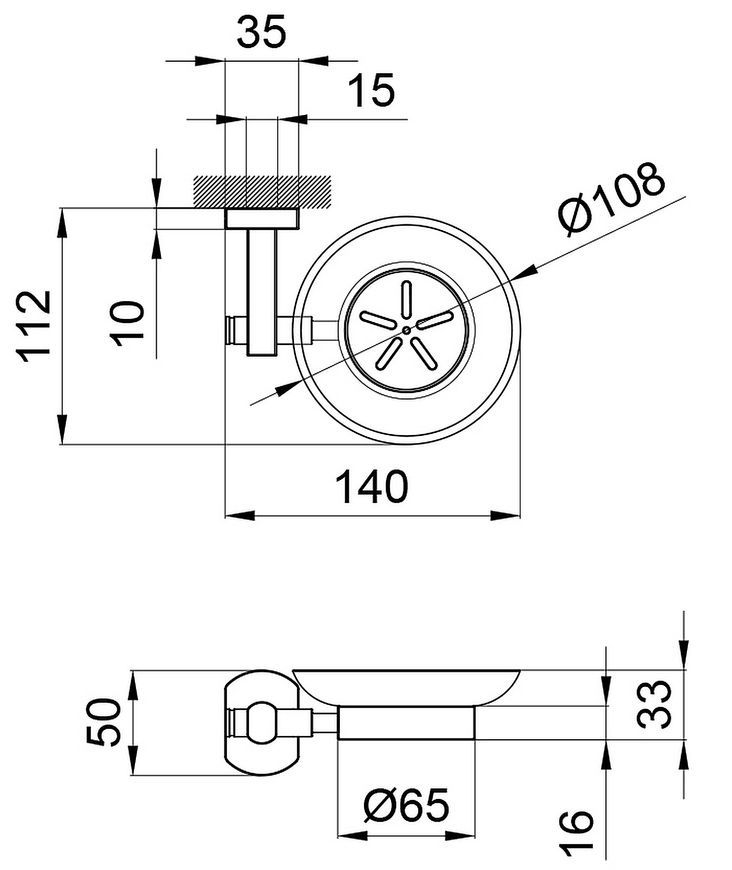 Мыльница QTAP Liberty ANT 1159 бронза QTLIBANT1159