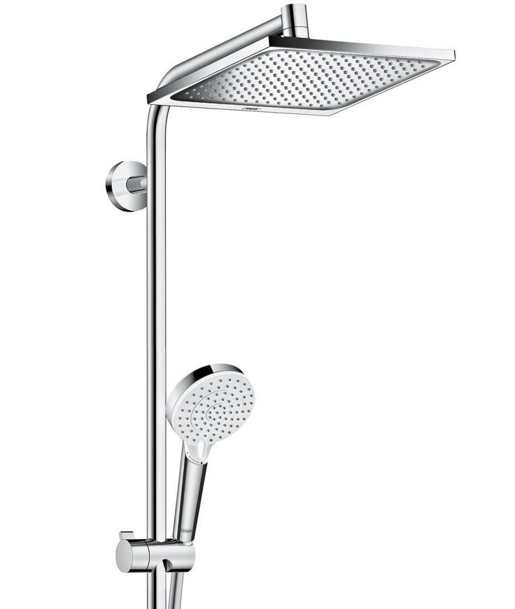 Душова система HANSGROHE Crometta E Showerpipe 240 1jet з термостатом і виливом 27298000 хром - 27298000