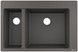 Кухонная мойка HANSGROHE с дополнительной чашей S510-F635 770х510 180/450 Stonegrey серый камень 43315290 - 43315290 - 1